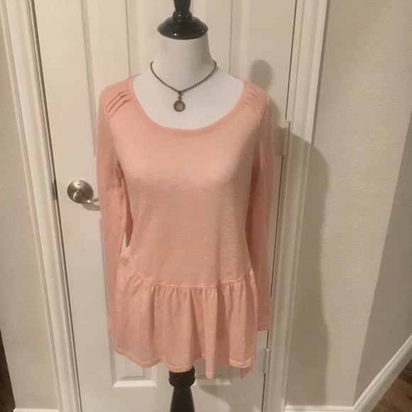 LC Lauren Conrad blush top with lace accent-XS - Picture 4 of 8
